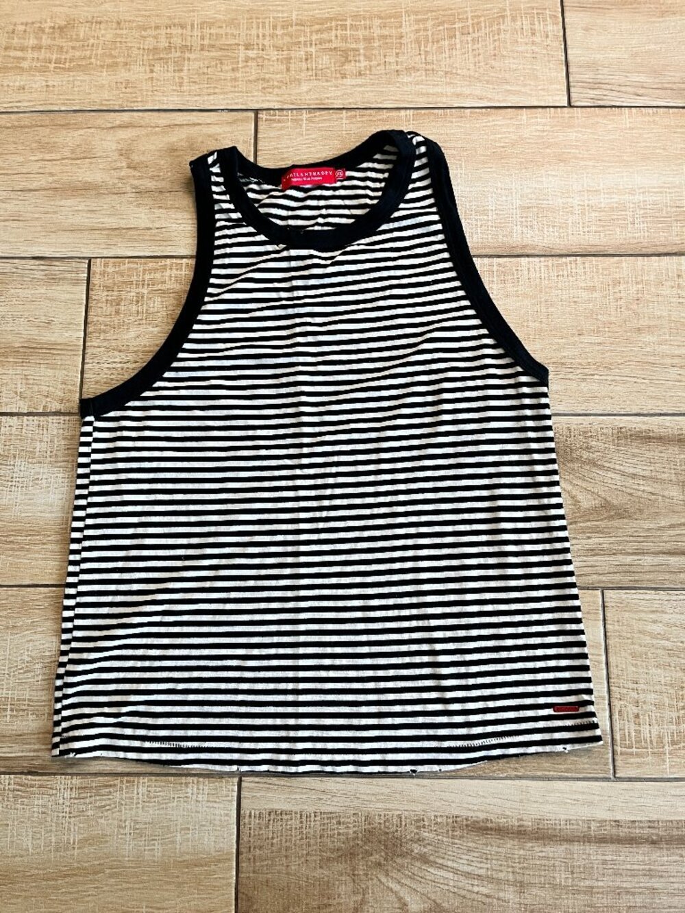 Womens n: Philanthropy Black/White Strip Tank - XS